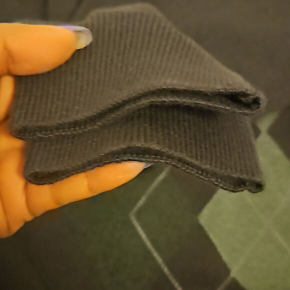 Van Heusen Men's Ribbed V-Neck Argyle Long Sleeves Sweater Large Purple/Gray - Picture 14 of 16